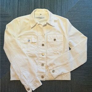 J Brand White Denim Isla Jacket
